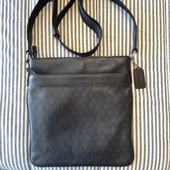 Coach Bowery Printed Leather Crossbody Bag – Stylish & Functional - Picture 1 of 5